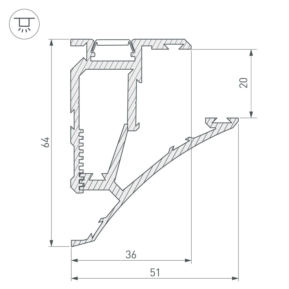 Профиль Shelf-620-2000-Set ANOD